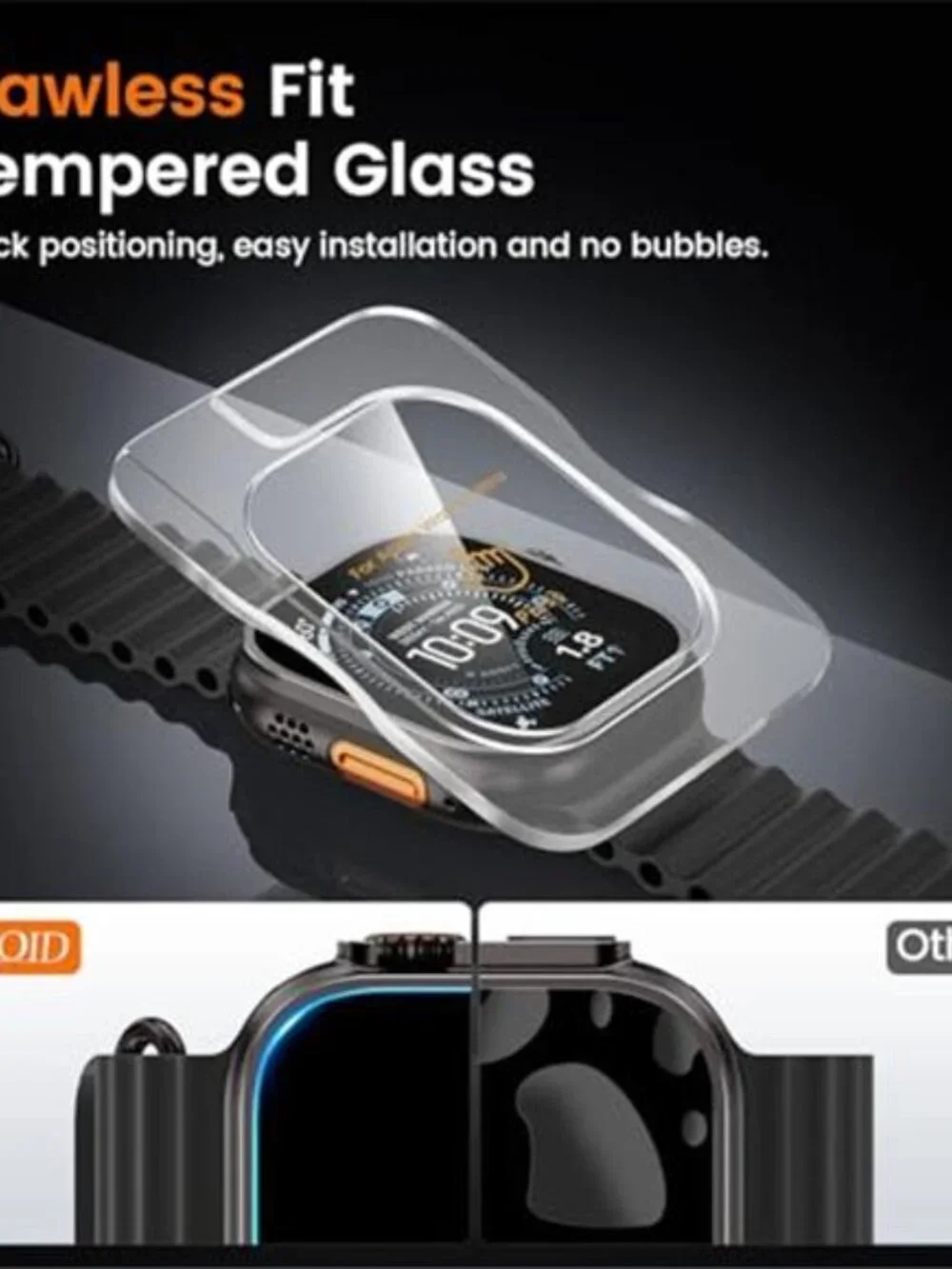 3 in 1 Metal Case for Apple Watch Ultra 3 /Ultra 2 /Ultra Screen Protector 49mm